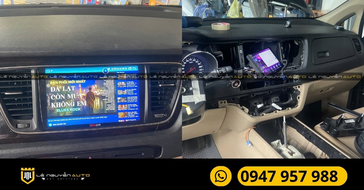 Lợi ích khi sử dụng màn hình Androi Winca 360 độ trên Kia sedona