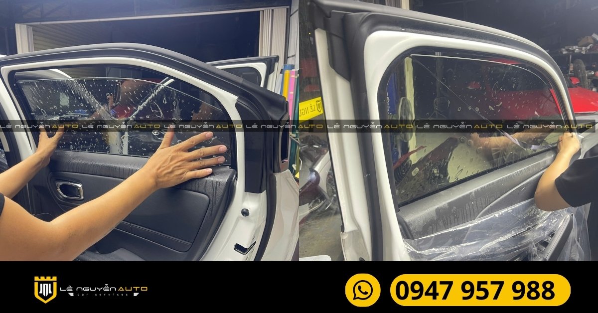 Quy trình dán phim Cách nhiệt 3M Crystalline cho Honda Civic tại Lê Nguyễn Auto