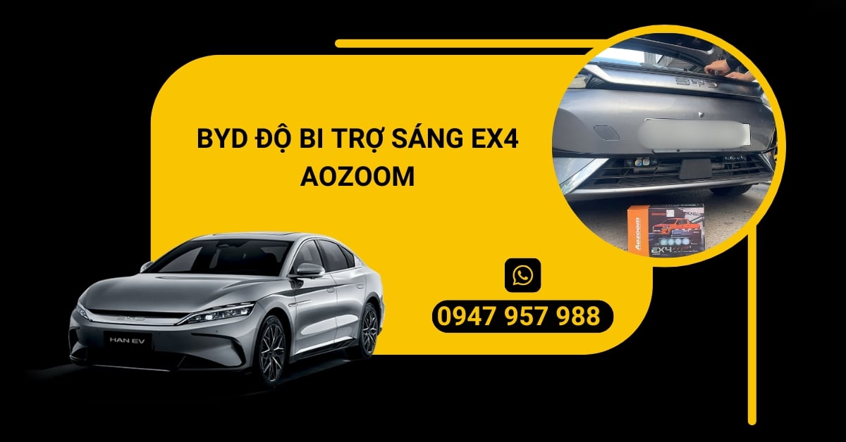 Tổng quan độ bi trợ sáng Aozoom EX4 cho xe BYD