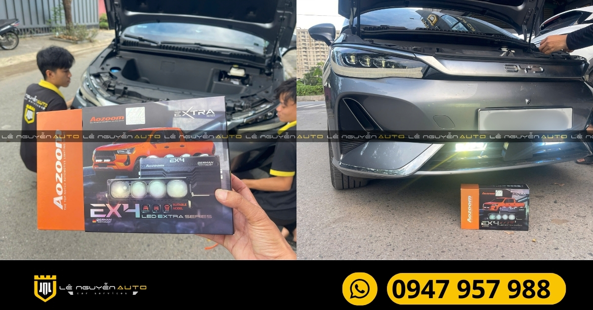 Tổng quan độ bi trợ sáng Aozoom EX4 cho xe BYD