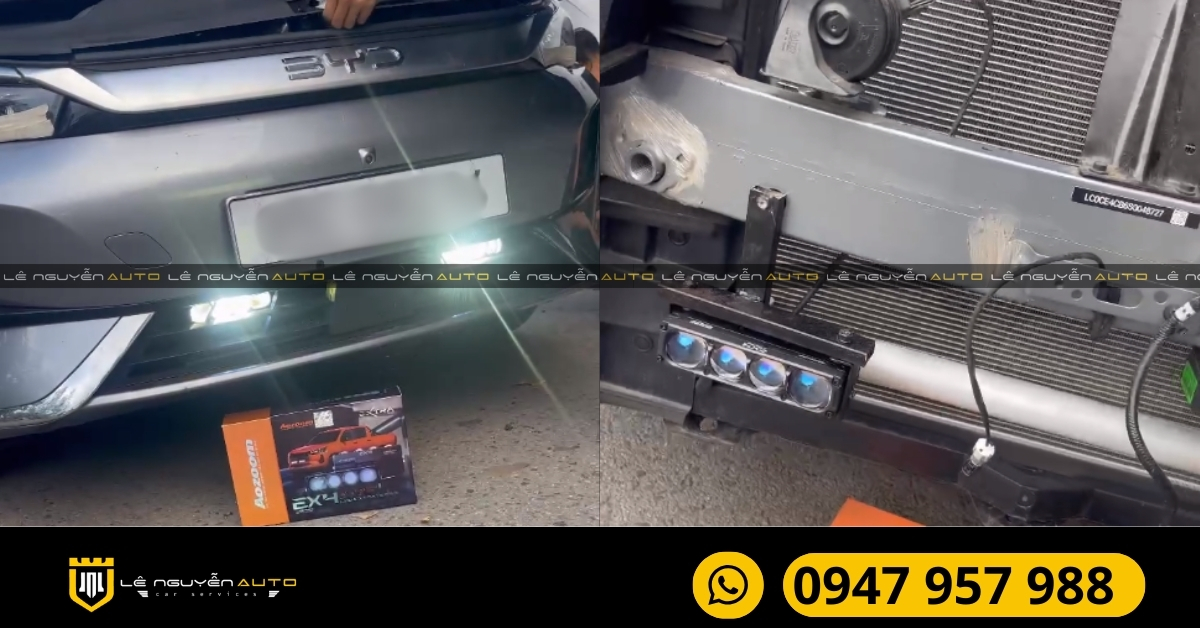 Tổng quan độ bi trợ sáng Aozoom EX4 cho xe BYD