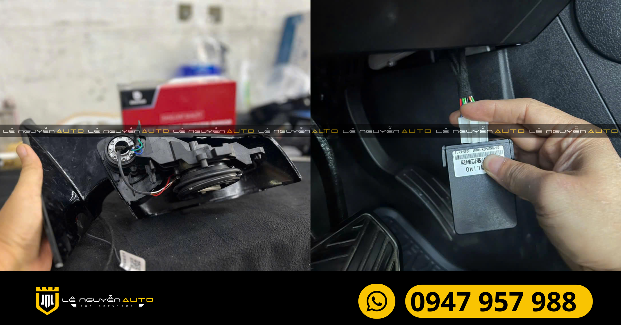 Cụm cơ cấu gập gương điện Limo Green VinFast thực tế