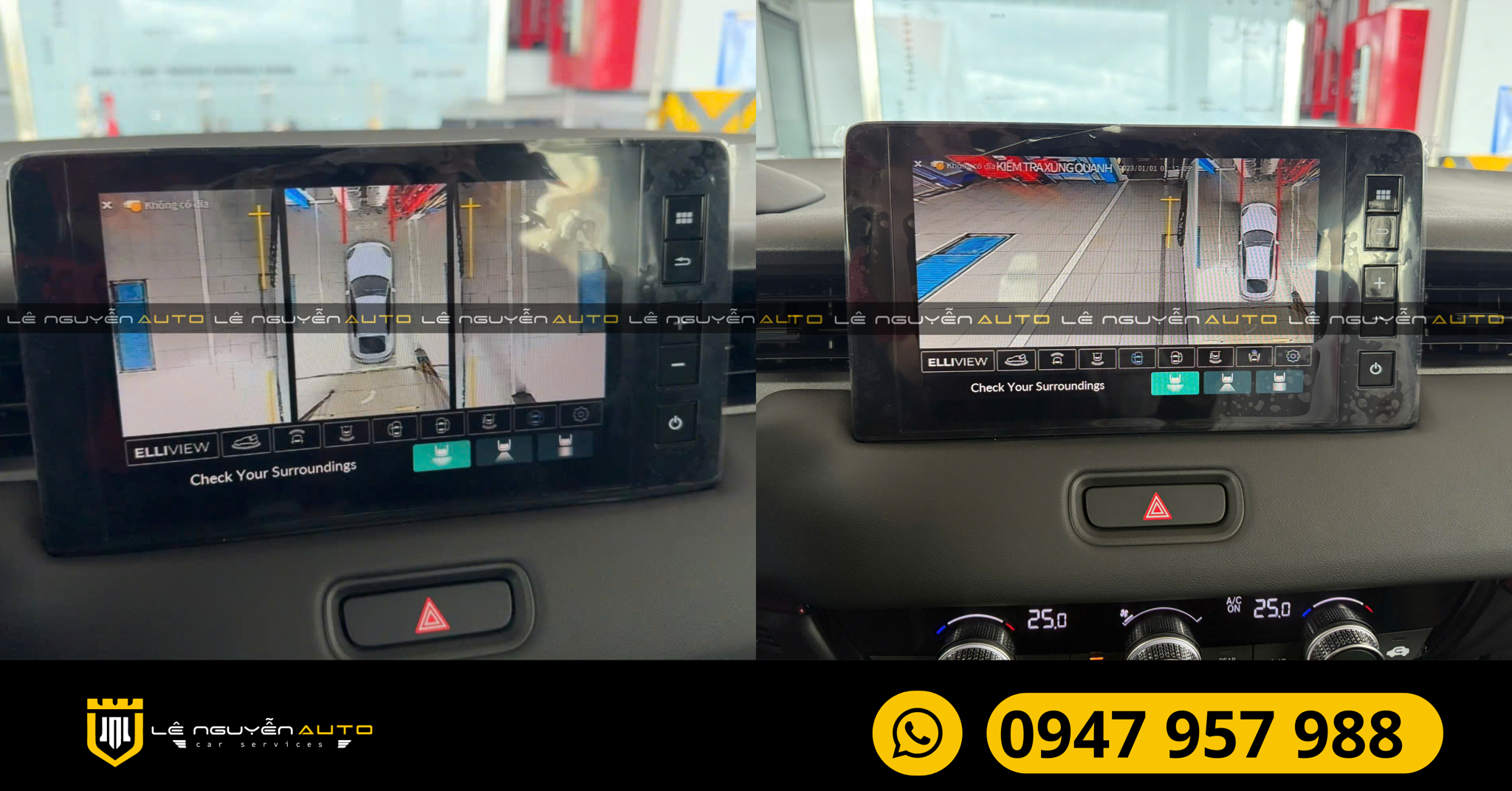 Góc nhìn toàn diện của Honda HRV lắp camera 360 độ