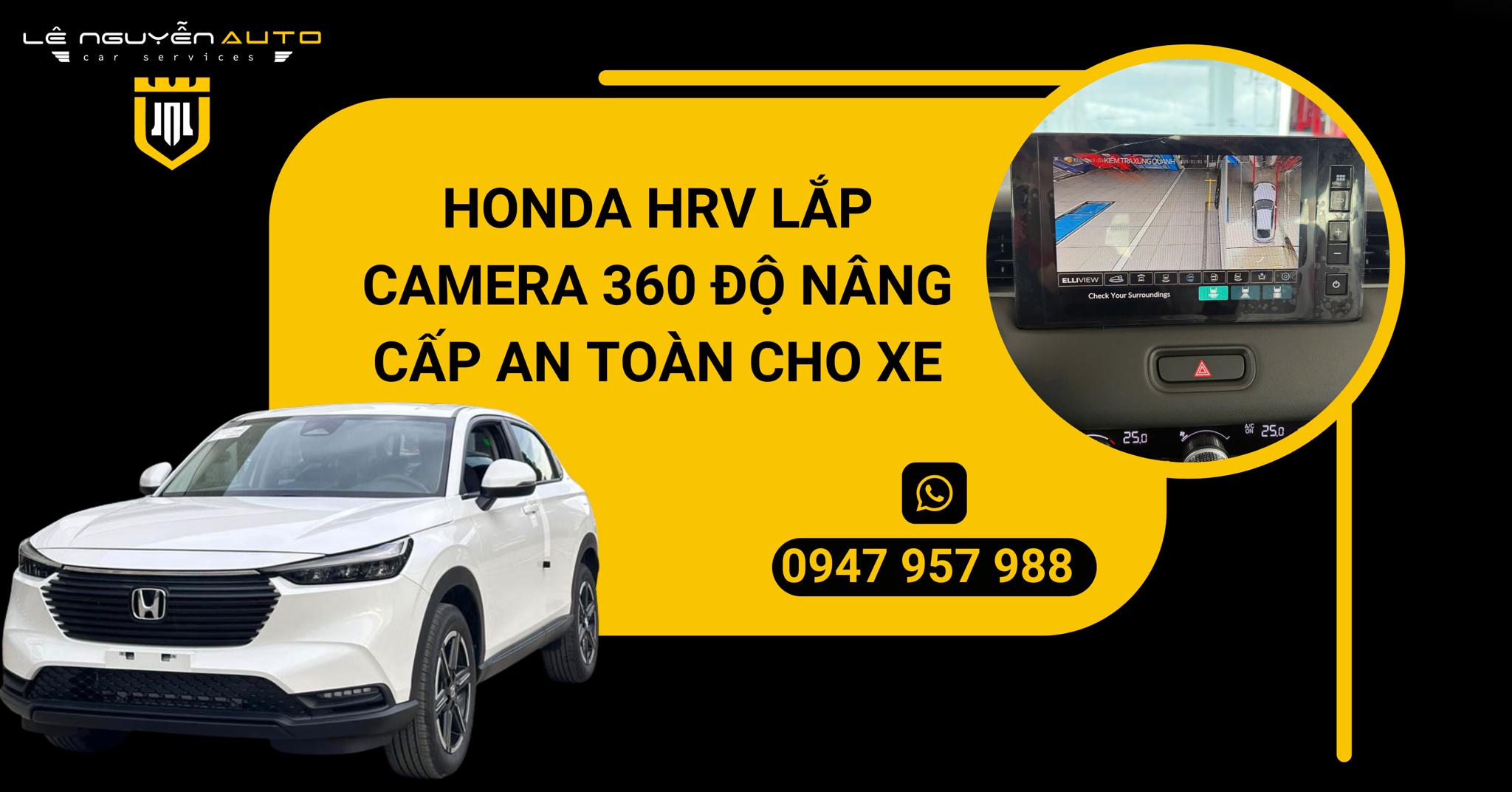 Honda HRV lắp camera 360 độ nâng cấp an toàn khi lái xe