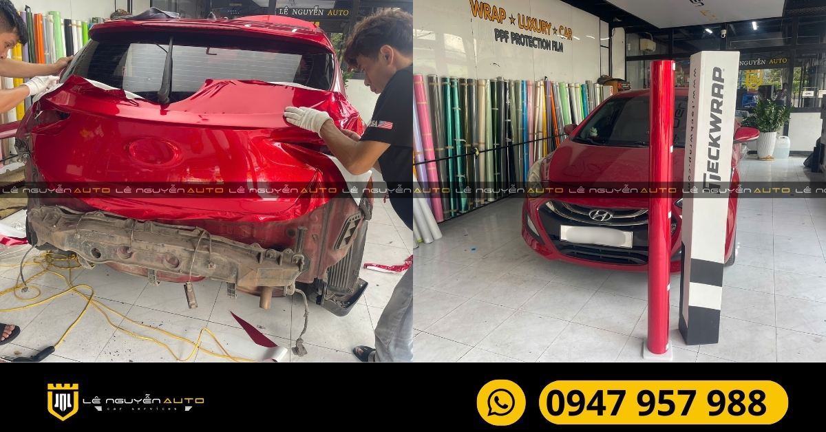 Địa điểm dán wrap đổi màu Hyundai i30 uy tín
