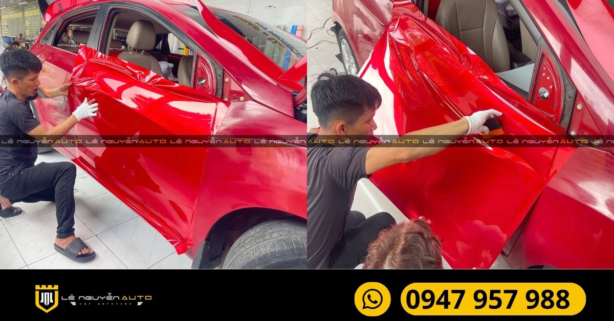 Quy trình wrap đổi màu Hyundai i30 tại Lê Nguyễn Auto