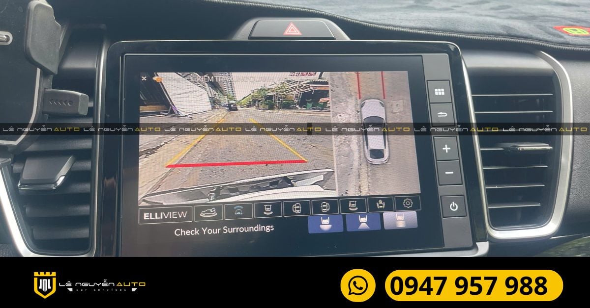 Quy trình lắp camera 360 cho Honda City tại Lê Nguyễn Auto