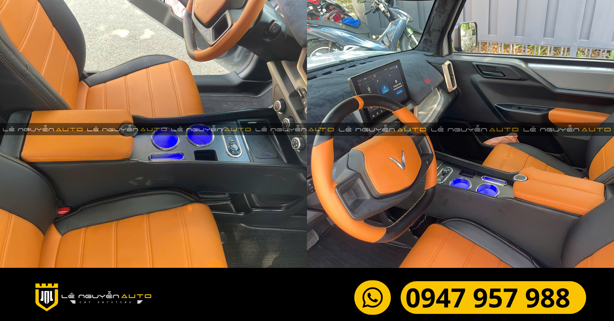 VF9 lắp yên ngựa tỳ tay
