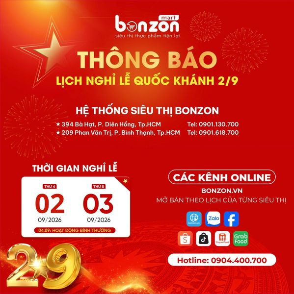 THÔNG BÁO LỊCH NGHỈ LỄ QUỐC KHÁNH 2/9