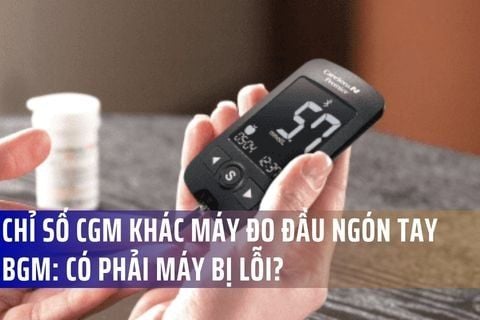 Chỉ Số Máy Đo Đường Huyết Liên Tục CGM Khác Máy Đo Đầu Ngón Tay BGM: Có Phải Máy Bị Lỗi?