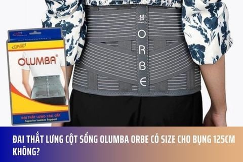 Đai thắt lưng cột sống Olumba Orbe có size cho bụng 125cm không?