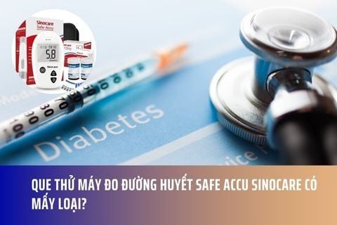Que thử máy đo đường huyết Safe Accu Sinocare có mấy loại?