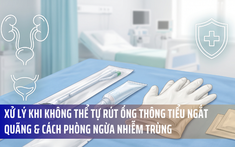 Xử lý khi không thể tự rút ống thông tiểu ngắt quãng & Cách phòng ngừa nhiễm trùng