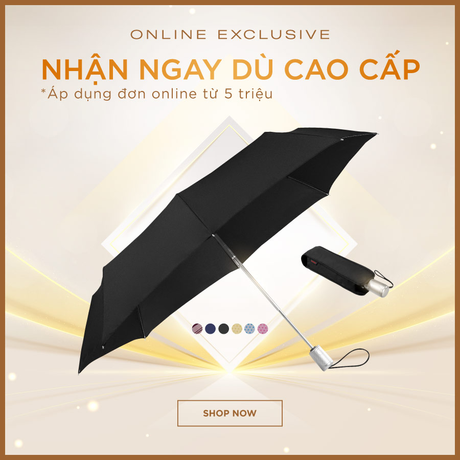 Tặng dù Samsonite với hóa đơn từ 5 triệu