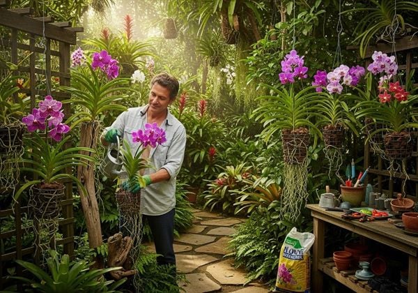Hướng dẫn trồng lan Vanda phát triển rễ, thân, lá mạnh khỏe