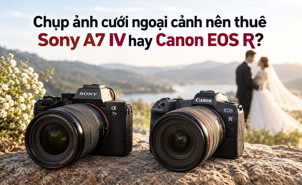 Chụp ảnh cưới ngoại cảnh nên thuê Sony A7 IV hay Canon EOS R?