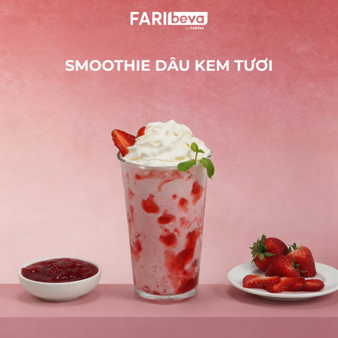 CÔNG THỨC SMOOTHIE DÂU KEM TƯƠI