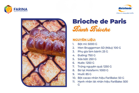 CÔNG THỨC LÀM BÁNH BRIOCHE MỀM THƠM NGON CHUẨN VỊ