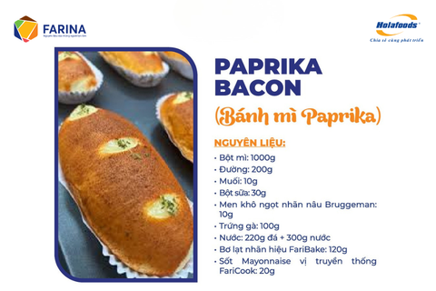 CÁCH LÀM BÁNH MÌ PAPRIKA MỀM THƠM – CÔNG THỨC CHUẨN TIỆM BÁNH