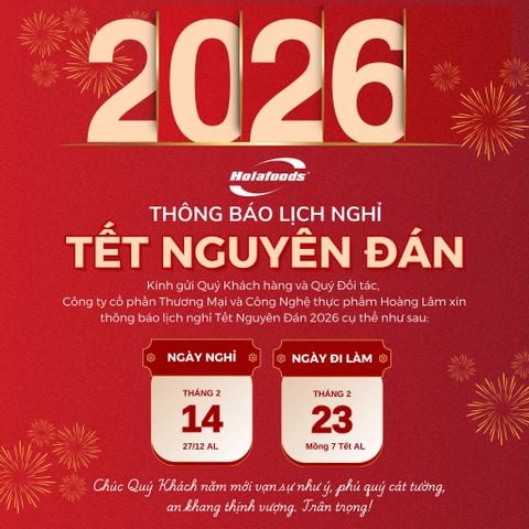 📣THÔNG BÁO LỊCH NGHỈ TẾT NGUYÊN ĐÁN XUÂN BÍNH NGỌ 2026