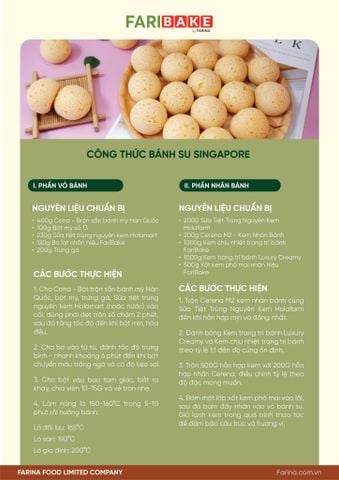 CÔNG THỨC BÁNH SU SINGAPORE