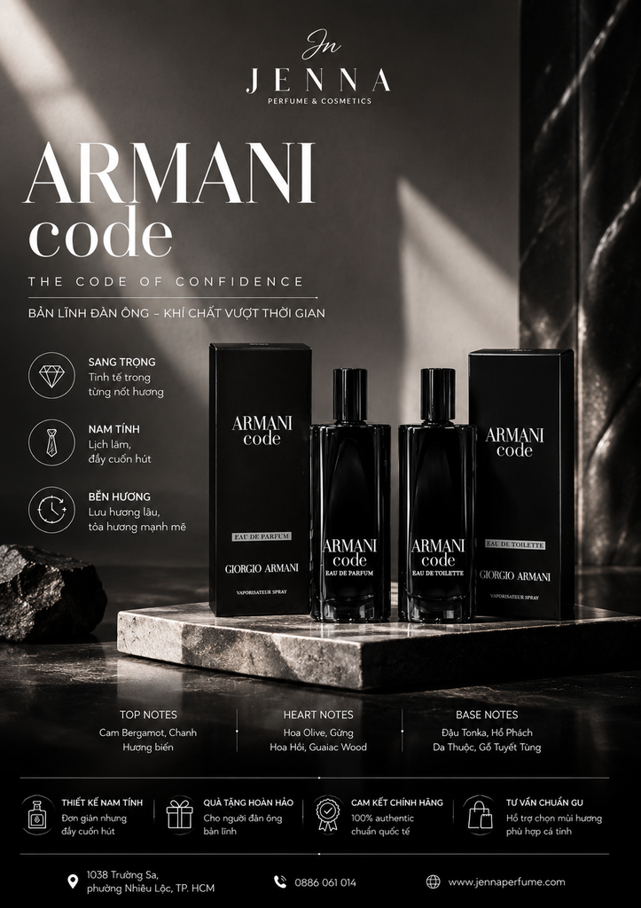 ARMANI CODE EDT & EDP: Hai sắc thái của một người đàn ông cuốn hút