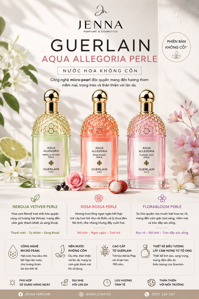 Nước hoa không cồn Guerlain: Hương thơm tinh tế cho trải nghiệm dịu nhẹ