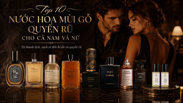 Top 10 chai nước hoa mùi gỗ quyến rũ khó cưỡng cho cả nam và nữ