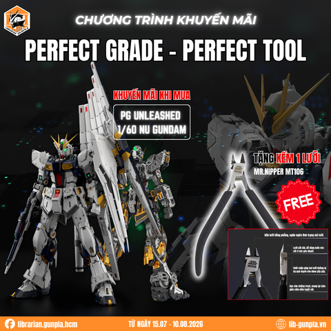 PERFECT GRADE – PERFECT TOOL: SỞ HỮU PGU NU GUNDAM – NHẬN NGAY KỀM 1 LƯỠI