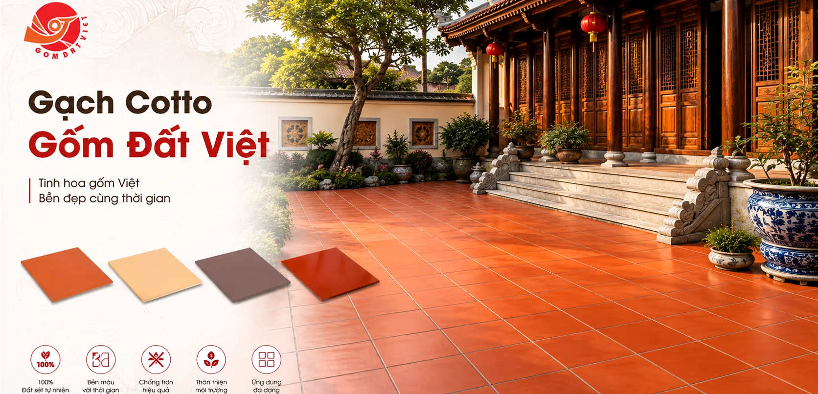 SẢN PHẨM GẠCH L&Aacute;T COTTO GỐM ĐẤT VIỆT