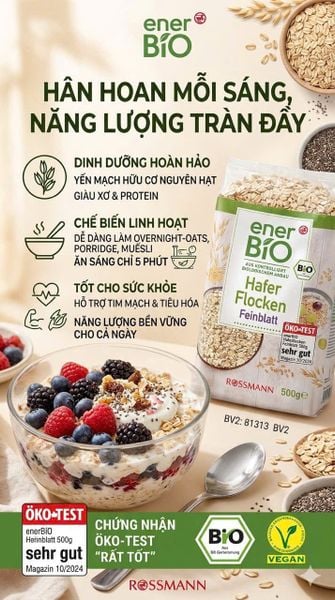 yến mạch hữu cơ EnerBio