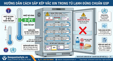 Hướng Dẫn Cách Sắp Xếp Vắc Xin Trong Tủ Lạnh Đúng Chuẩn GSP