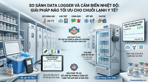 So Sánh Data Logger Và Cảm Biến Nhiệt Độ: Giải Pháp Nào Tối Ưu Cho Chuỗi Lạnh Y Tế?