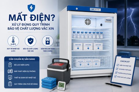 Sự cố khi tủ vắc xin mất điện – Cách xử lý đúng quy trình để bảo vệ chất lượng vắc xin