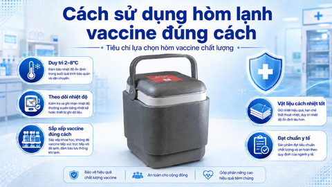 Cách sử dụng hòm lạnh vaccine đúng cách và tiêu chí lựa chọn hòm vaccine chất lượng
