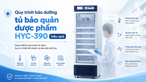 Quy trình bảo dưỡng tủ bảo quản dược phẩm HYC-390 hiệu quả