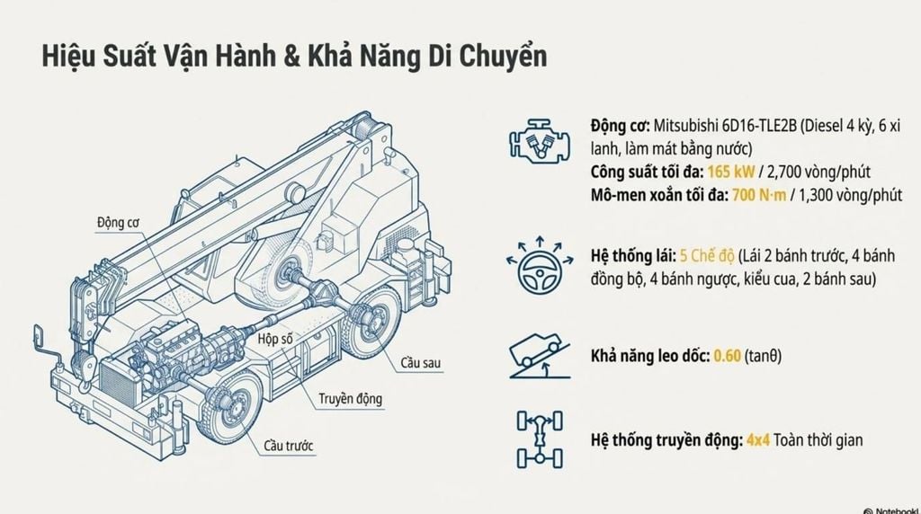 Mô tả ảnh Catalogue ngắn gọn - động cơ và hệ thống truyền động của Kato KR-25H-V6
