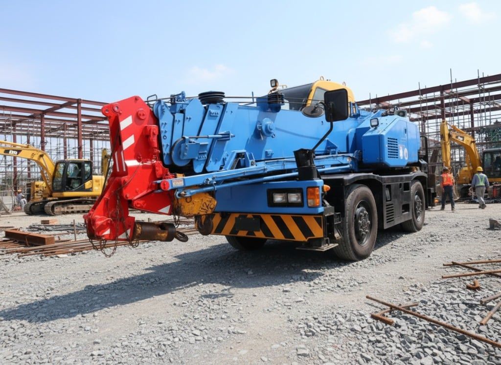 Lý do mua hàng Cẩu bánh lốp 12 tấn Tadano nhập Nhật đời 2004, Model GR-120NL-1,