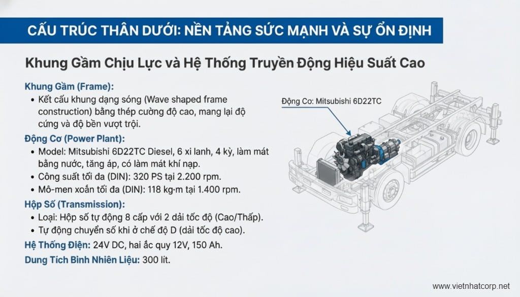 Khung gầm và hệ thống truyền động Cẩu Kobelco RK450