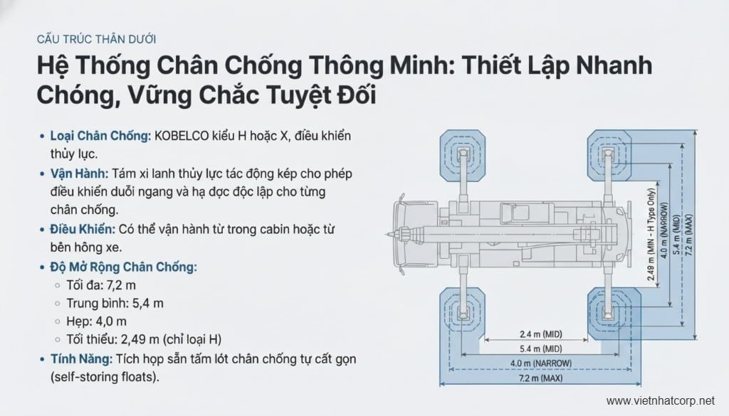 Hệ thống chân chống thông minh Cẩu Kobelco RK450
