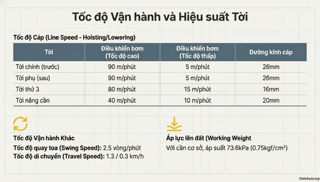 Khám phá cẩu xích Sumitomo SC800 tải trọng 80 tấn với thông số kỹ thuật chi tiết.