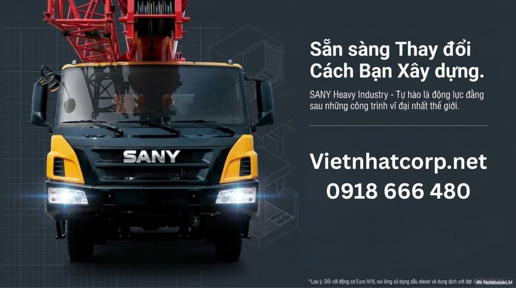 Việt Nhật bán Cẩu 40 tấn lốp Sany STC400E5