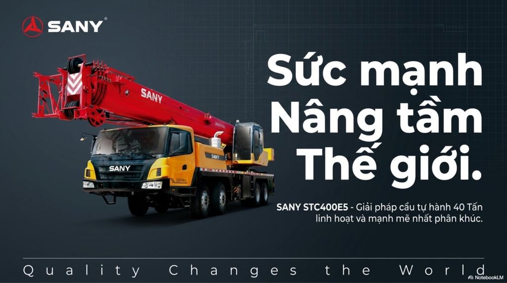 Cẩu 40 tấn lốp Sany STC400E5