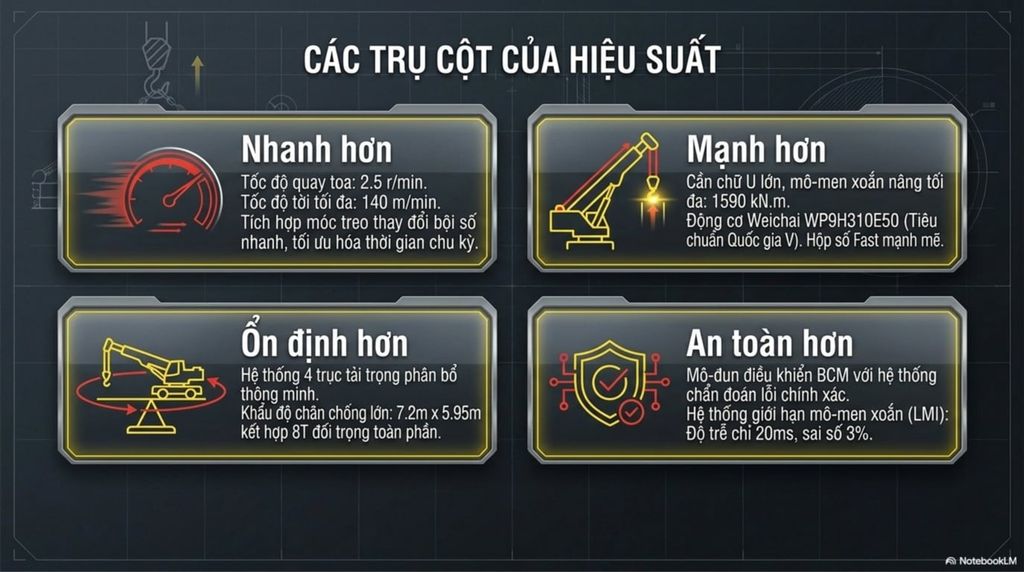 kích thước Cẩu 40 tấn lốp Sany STC400E5