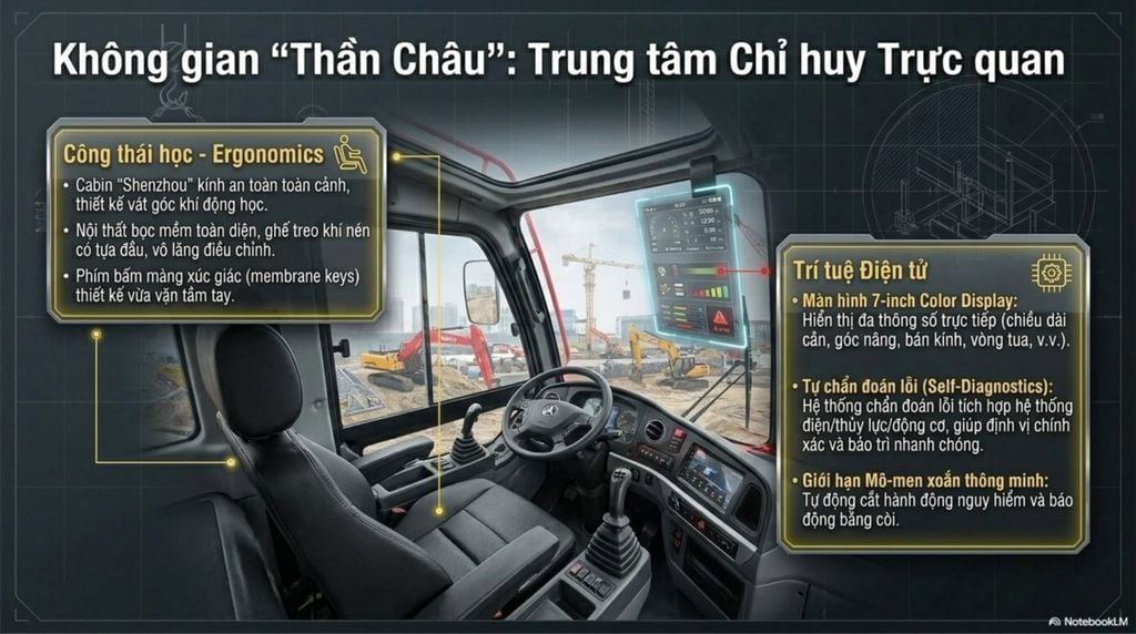 Cabin của Cẩu 40 tấn lốp Sany STC400E5