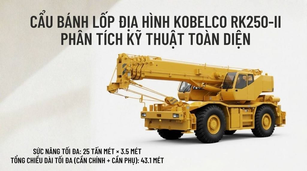 Khung gầm Cẩu bánh béo 25 tấn Kobelco RK250-2 đời 1991