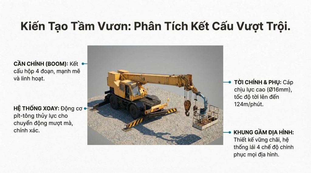 Ưu nhược điểm chính Cẩu bánh béo 25 tấn Kobelco RK250-2 đời 1991