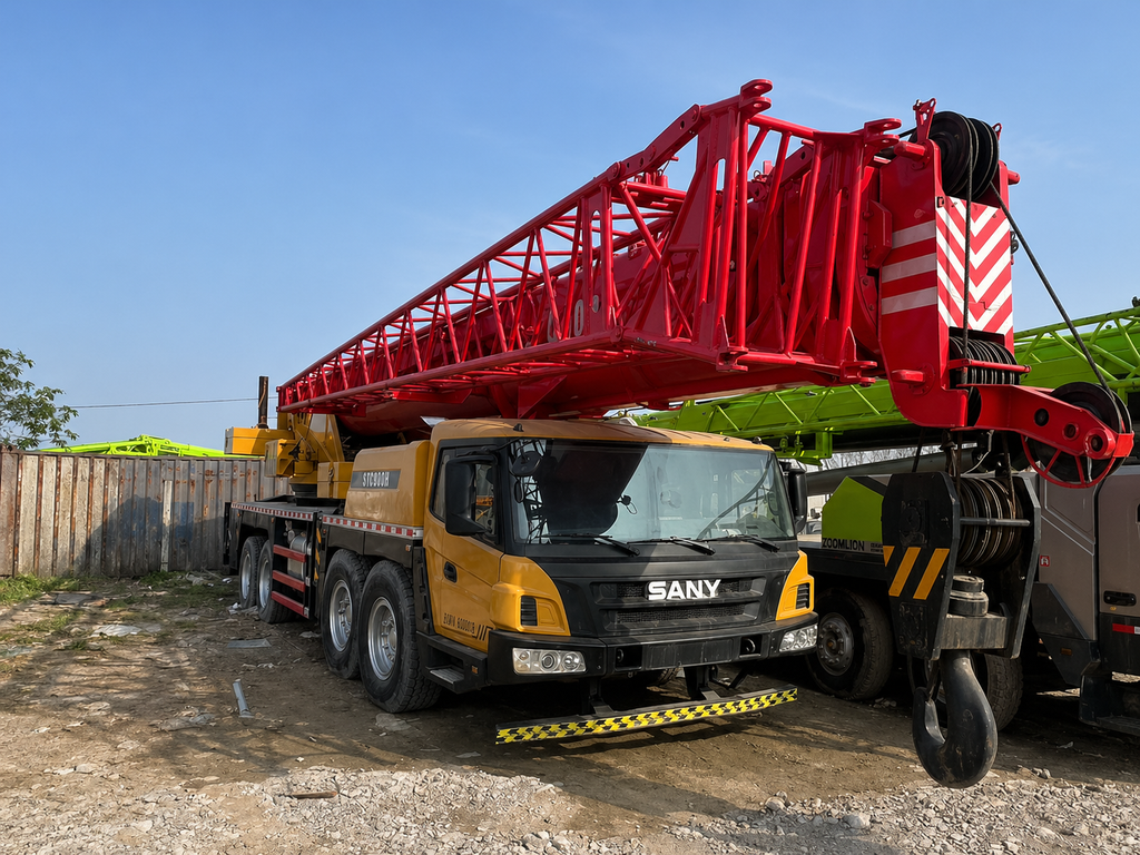 Cẩu bánh lốp 80 tấn Sany STC800 đời 2019