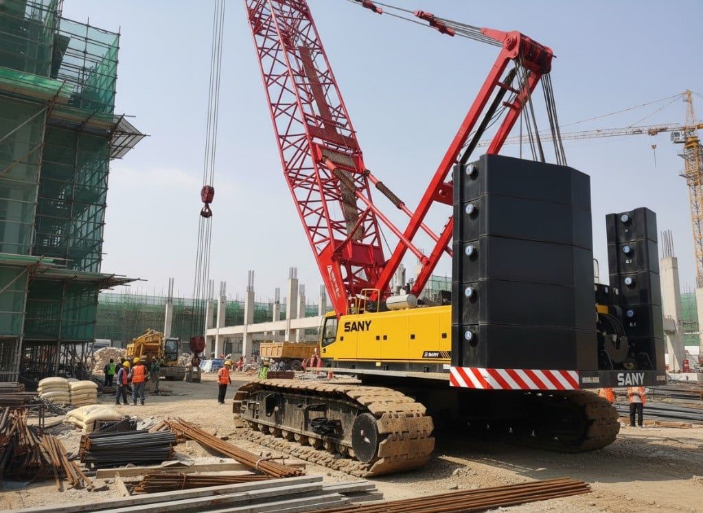 Cẩu Bánh Xích SANY SCC2000 200 Tấn Cũ