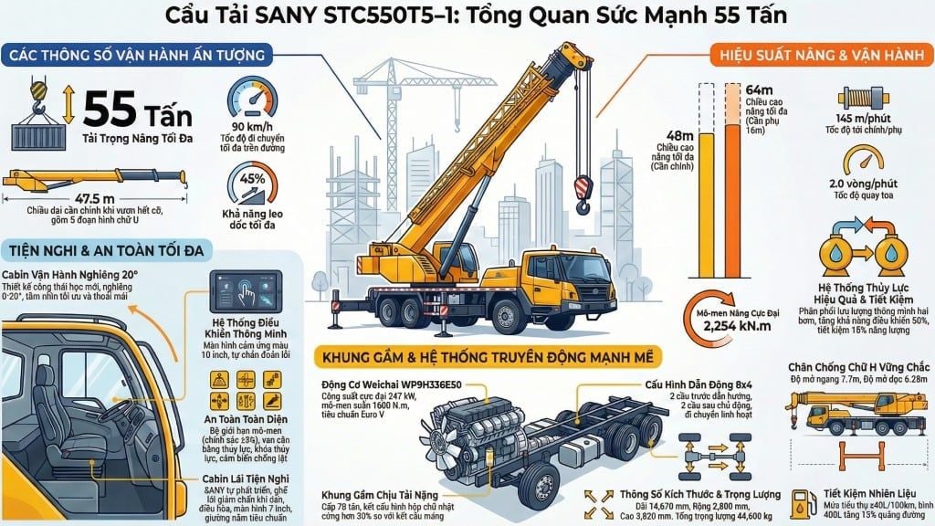Tại sao cẩu 55 tấn Sany lại là số 1?